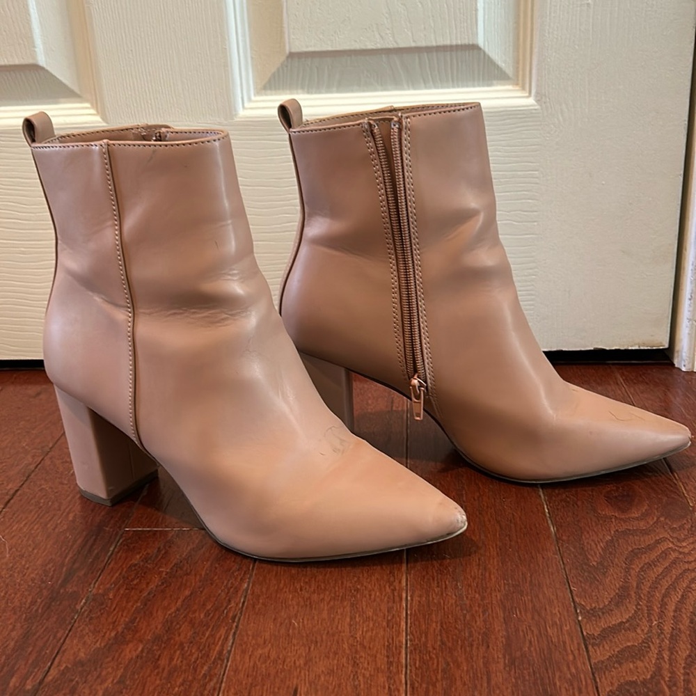 Just fab nude boot heels